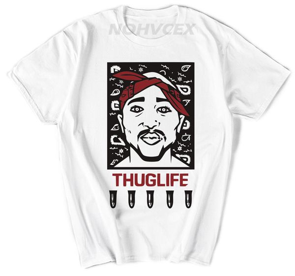 

men's print tupac 2pac t-shirt short sleeve o-neck tshirt hip hop t shirt