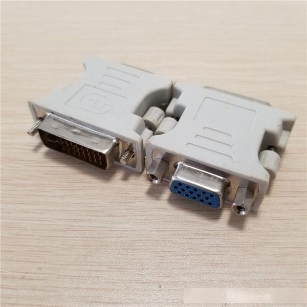 

10pcs/lot dvi 24pin & 5pin to vga 15pin adapter cable dvi dvi-i male to vga female video converter adapter plug