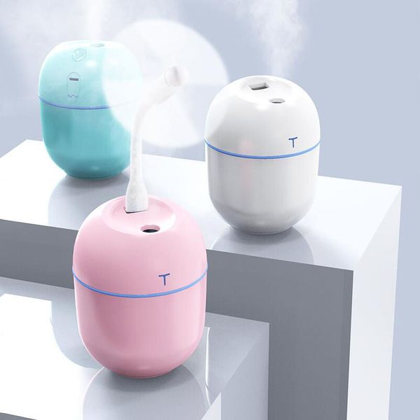 

humidifiers 2021 mini air ultrasonic humidifier 200ml aroma essential oil diffuser for home car usb fogger mist maker with led night lamp