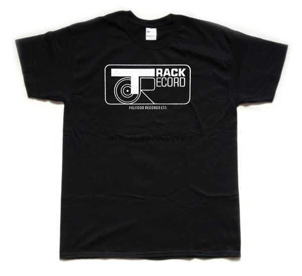 

track record label screen printed classic rock t shirt men t shirt