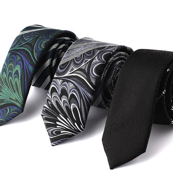 

2020 new designers brands fashion business casual 5.5cm slim ties for men skinny necktie student cool with gift box, Black;gray