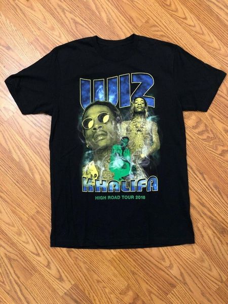 

wiz khalifa столбовая дорога летний тур t-shirt sz m красочные o шеи tee shirt