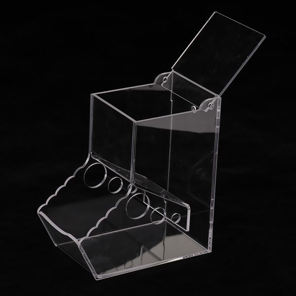 

pet birds hamster mouse rat gerbil acrylic food bowl clear feeding box