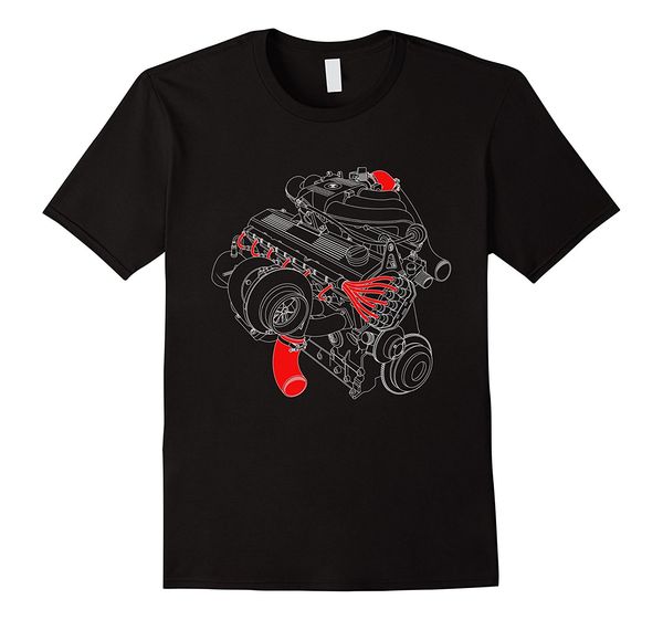 

2019 fashion vintage racings inline 6 turbo engine tee shirt