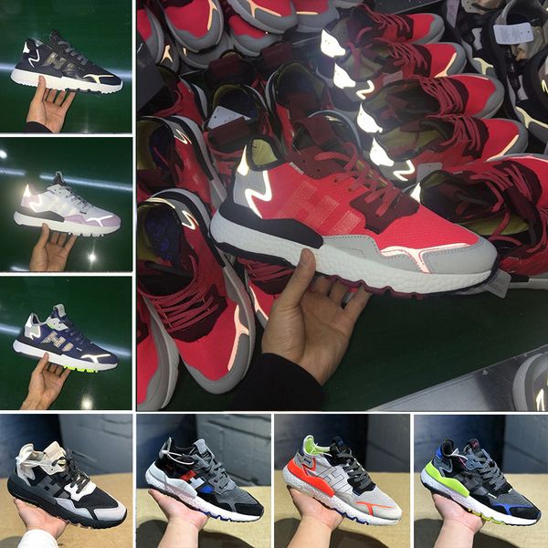 

noctilucous nite jogger 3m designer women men reflective night sports colorful athletic breathable trainer