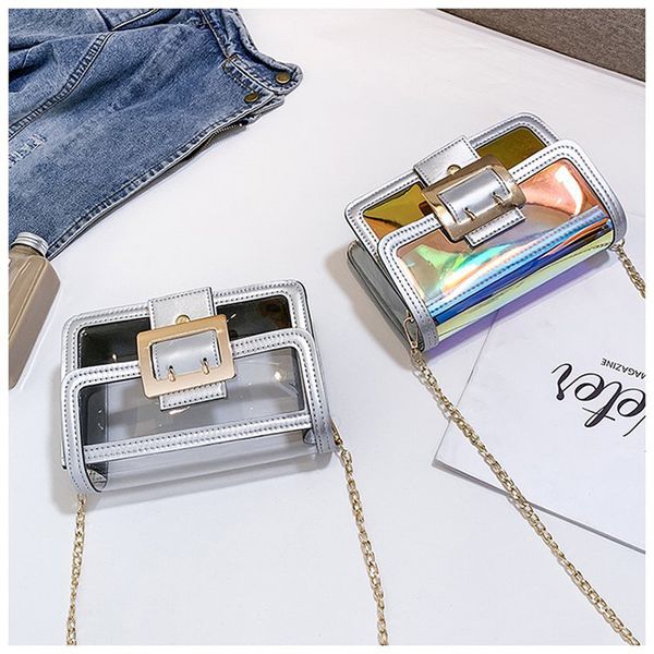 

fashion women laser transparent crossbody bags messenger shoulder bag beach bag