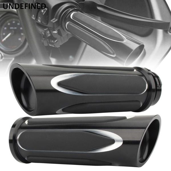 

motorcycle hand grip cover 25mm handlebar grips cnc for touring road king dyna fat boy 95-15 softail slim xl