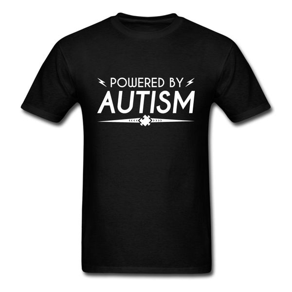 

powered autism s t-shirt good quality brand cotton shirt summer style cool shirts 100% cotton fashion t shirts