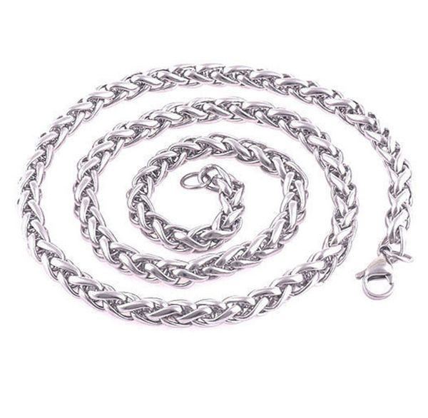 

3mm ключицы ожерелье ювелирных изделий властной mens киль пара цепи (нет подвеска, Silver