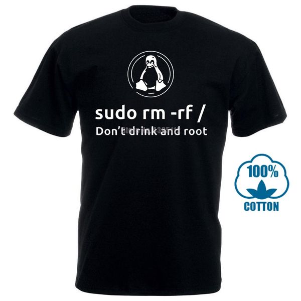 

programmer linux sudo rm rf t shirt tees clothing tshirt men black short sleeve cotton hip hop t shirt 011667