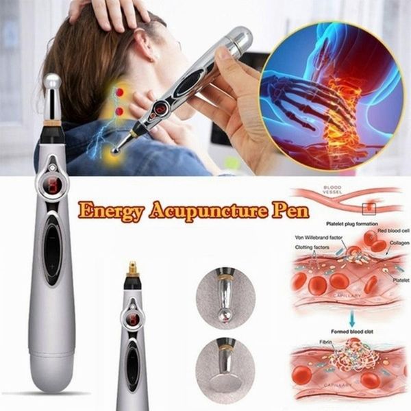 

electric massagers electronic acupuncture pen meridians laser therapy heal massage meridian energy relief pain tools drop