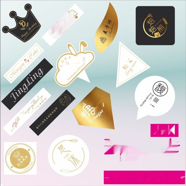 

baked baking dessert decoration label gilding customization baked cake cake baking dessert decoration card label gilding card customization
