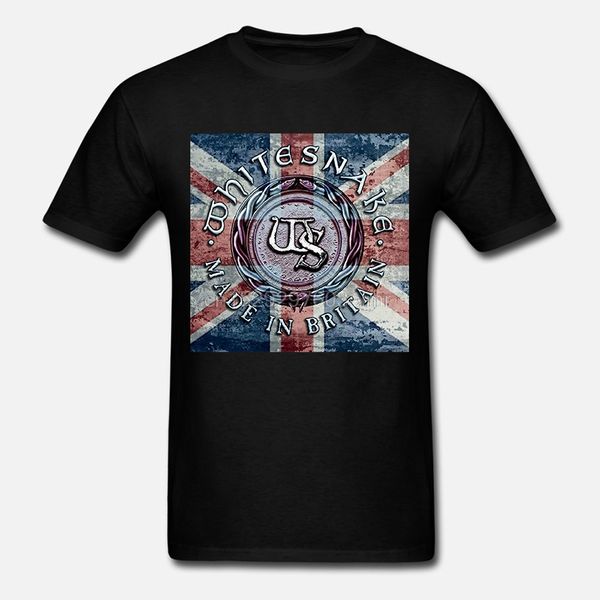 

мода logo печать футболки whitesnake сделано в великобритании мировой рекорд мужчины рубашки вокруг шеи прохладный