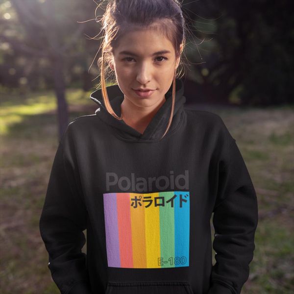 

japanese hip hop fashion hoodie polaroid japanese hoodies long sleeve sweet hoodies women cotton oversized blue pullover hoodie, Black