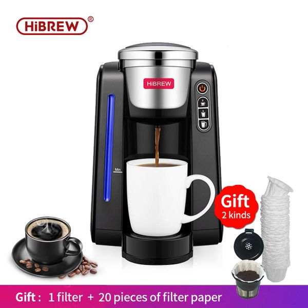 Hibrew Filter Coffee Machine K-Cup Brewer, KCUP Одноугольник Coffee Maker Capsule Machine Автоматический порошок