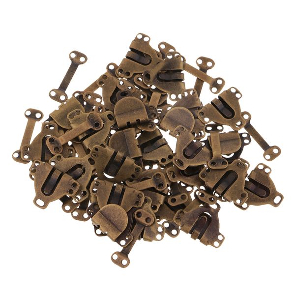 

30 sets bronze sewing hooks and eyes closures for trousers skirts and pants, Black