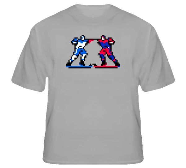 

blades of steel fight nes retro video game t shirt style round tee shirt
