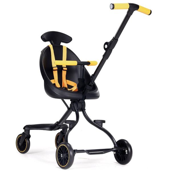 

slip baby artifact children's two-way baby stroller ultra light folding high landscape travel cart