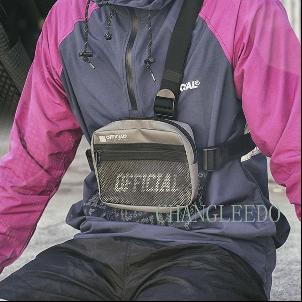 

men chest bag small tactical chest rig hip hop vest bag streetwear tri strap chest bags women rectangle waist pack kanye