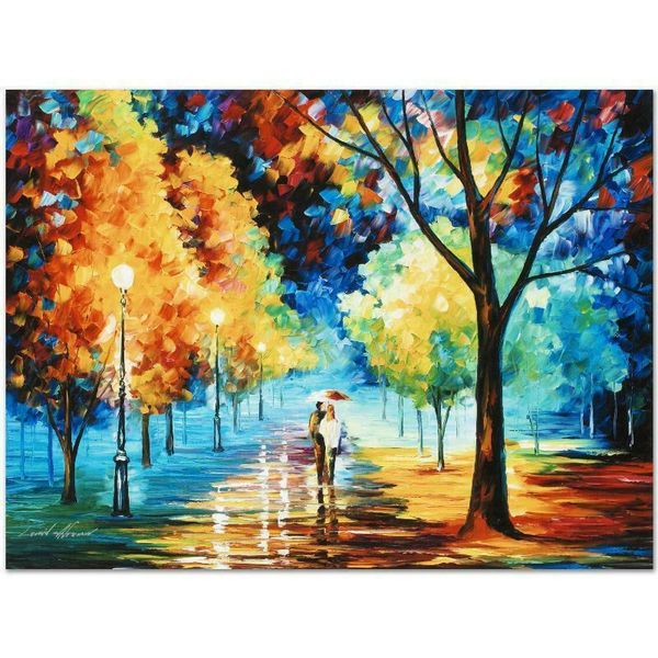 

леонид afremov «ночной alley» домашнее украшение расписанную hd печать картина маслом на холсте wall art canvas картинки 200918