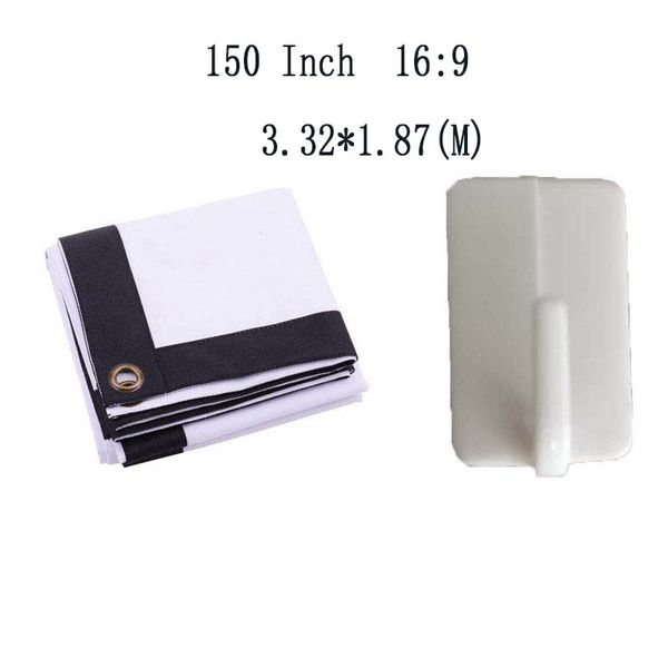 

projection screens thinyou 150 inch fabric for projector screen 16:9 high factory supply quality matte white portable pantallas