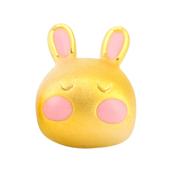 

charm bracelets 999 24k yellow gold bracelet lady's 3d pink, Golden;silver