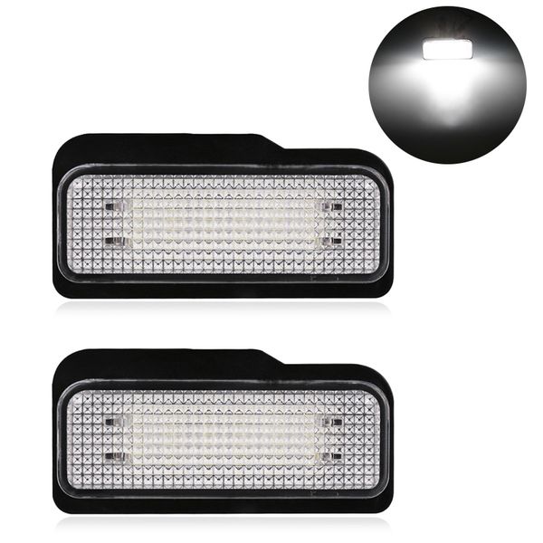 

2pcs white led license plate light no error canbus for w211 4d w203 5d w219 r171 2d 12v number plate lamp rear lights