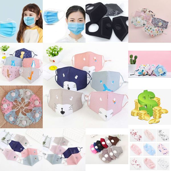 

mask cotton face breather pure filter valve washable reusable children dustproof smo vsl9