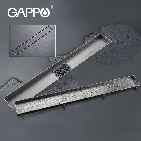 

gappo shower drain 304 stainless steel shower floor drain long linear drainage drain for l bathroom kitchen floor t200715