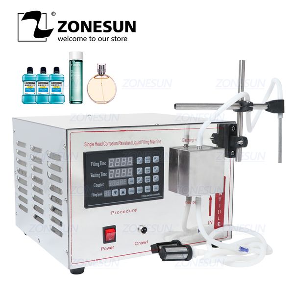 

zonesun gz-yg1 automatic magnetic pump filling machine brewery perfume ethanol essential oil liquid bottle filling machine