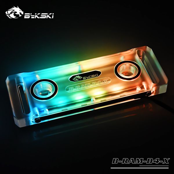 

fans & coolings bykski ram water cooling block use for dual channel 2pcs or 4 4pcs cooled rgb radiator
