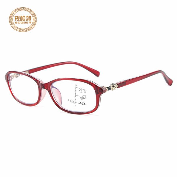 

new light pc anti-blue progressive multifocal reading glasses smart zoom reading glasses women far near presbyopic glass, White;black