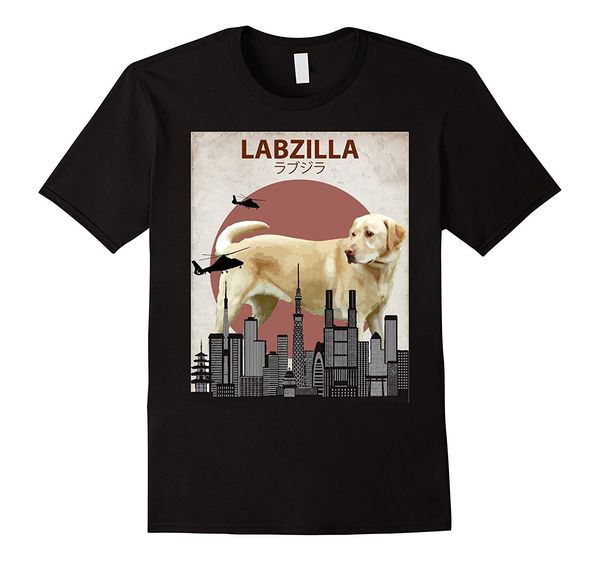 

labzilla funny labrador retriever t-shirt | lab lovers gift print tees short sleeve o-neck t shirt casual men clothing