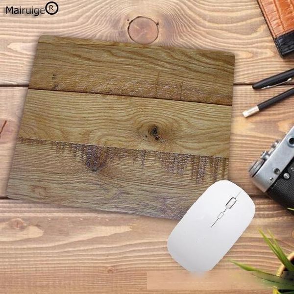 

mouse pads mairuige big promotion brown wood grain lapgaming mice mousepad small size rubber game mouse pad your wife girl friend gift