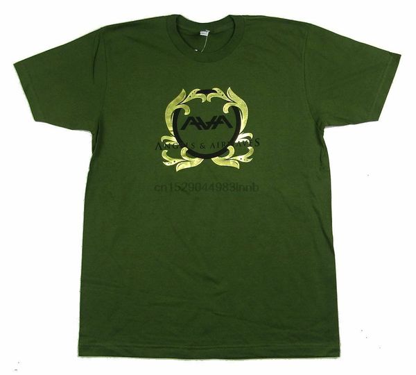 

angels & airwaves gold foil логотип green t shirt новый официальный soft