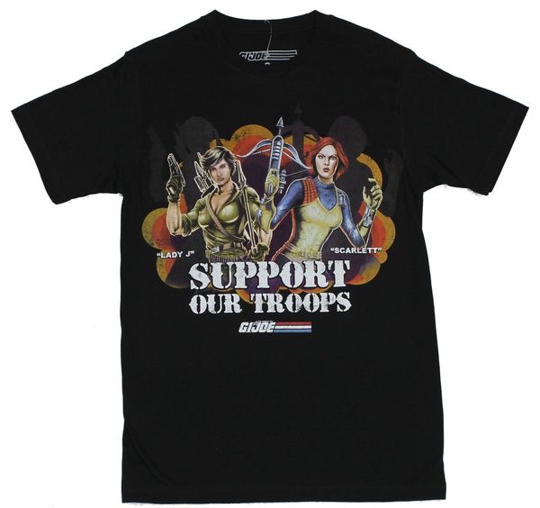 

g.i. joe mens t-shirt - scarlett lady j support our troops [apparel](1