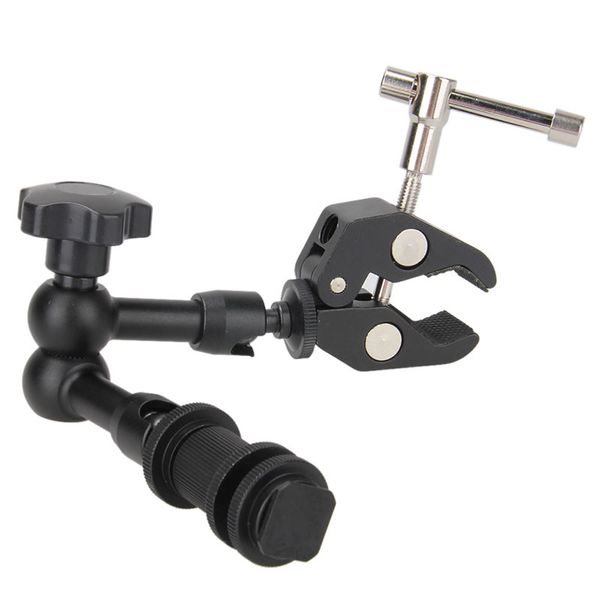 

lighting & studio accessories 7 inch adjustable friction articulating magic arm + super clamp for dslr lcd monitor led flash light camera