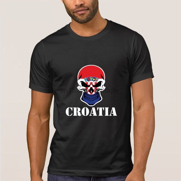 

croatian flag skull croatia t shirt for men knitted trend t-shirt clothing latest family men tshirt plus size pop tee
