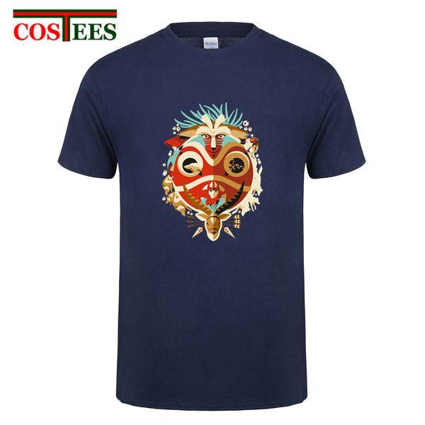 

japan anime princess mononoke spirited away t shirt men cartoon no face faceless t-shirt manga days of gods and demons tee shirt