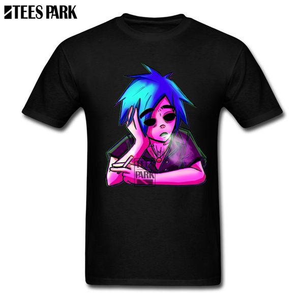 

gorillaz 2d music saturnz barz white t shirt men's o neck short sleeve tshirt new style men's popular t shirt