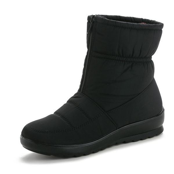 

boots fashion women's warm shoes woman waterproof lady ankle ladies women female platform botines mujer, Black