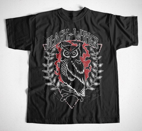 

новые 2019 мужская мода t-shirt black wings s-xxl viele farben сова eule flügel моды urban hipster летний стиль