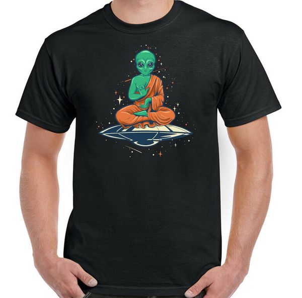 

alien buddha mens funny t-shirt spaceman astronomy atheist atheism yoga more size and colors tee shirt