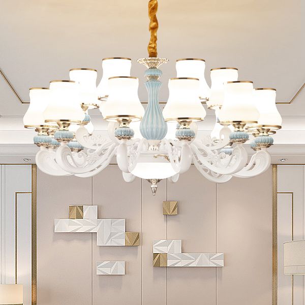 

nordic lamps bedroom ceramic chandelier lighting modern household living room decoration chandeliers new villa duplex hall dining room penda