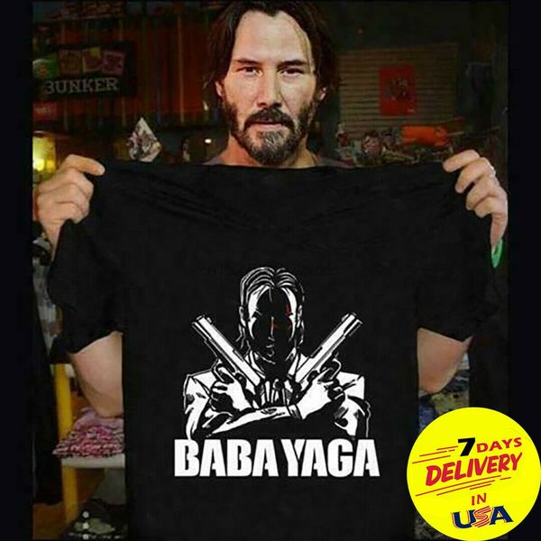 

джон wick баба яга пистолеты футболка black for men полный размер s - 3xl