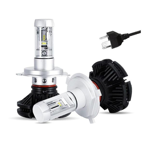 

2 pcs 80w 8000lm chips led car headlight h4 h7 headlight kit h/l beam bulb diy three coors 3000k/6500k/8000k for all cars