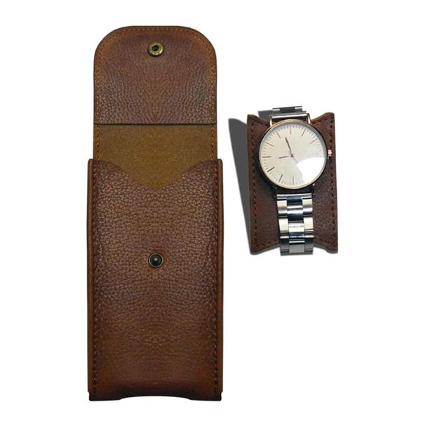 

прочные unisex single кожа часы мешок перемещения наручные часы case box хранения, Black;blue