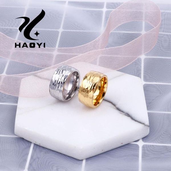 

wedding rings 10mm stainless steel classic wide face ring gold and silver color stainles fashion male punk jewelry, Slivery;golden
