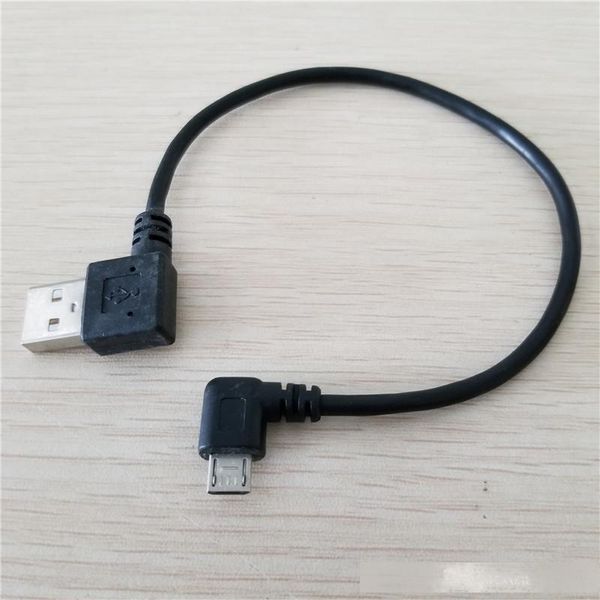 

10pcs/lot micro usb double elbow extension data power cable male to male for samsung xiaomi huawei android phone 25cm