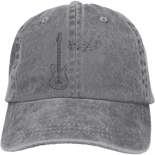 

ball caps guitar and music notes soft casquette cap vintage adjustable baseball, Blue;gray